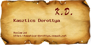 Kasztics Dorottya névjegykártya