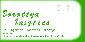 dorottya kasztics business card